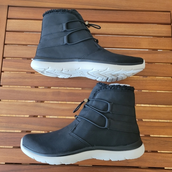 NIB Ryka Black Faux Suede & Shearling Evie Bungie Boots Size 9.5 Wide - Picture 4 of 6